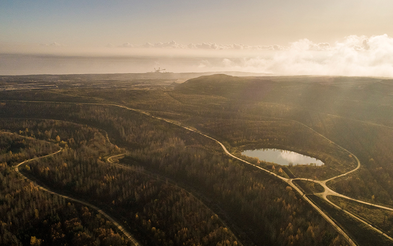 Aerial view of mine