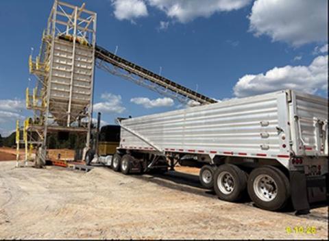 A truck is loaded with coal. Photo courtesy of Warrior Met Coal, Inc.