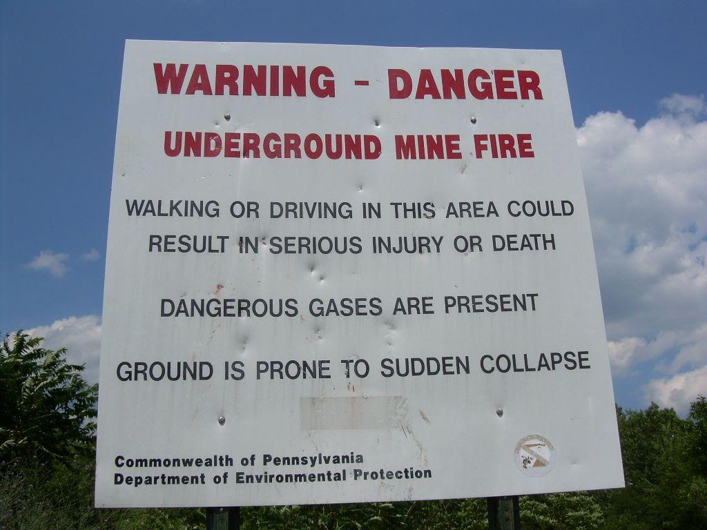 Centralia warning sign
