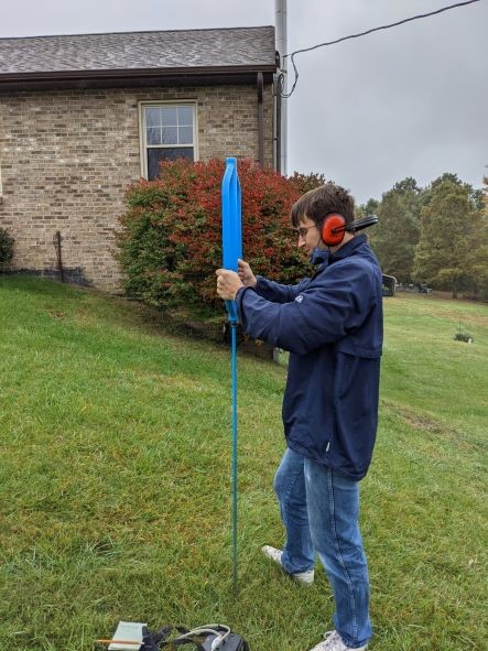 Paul with soil probe