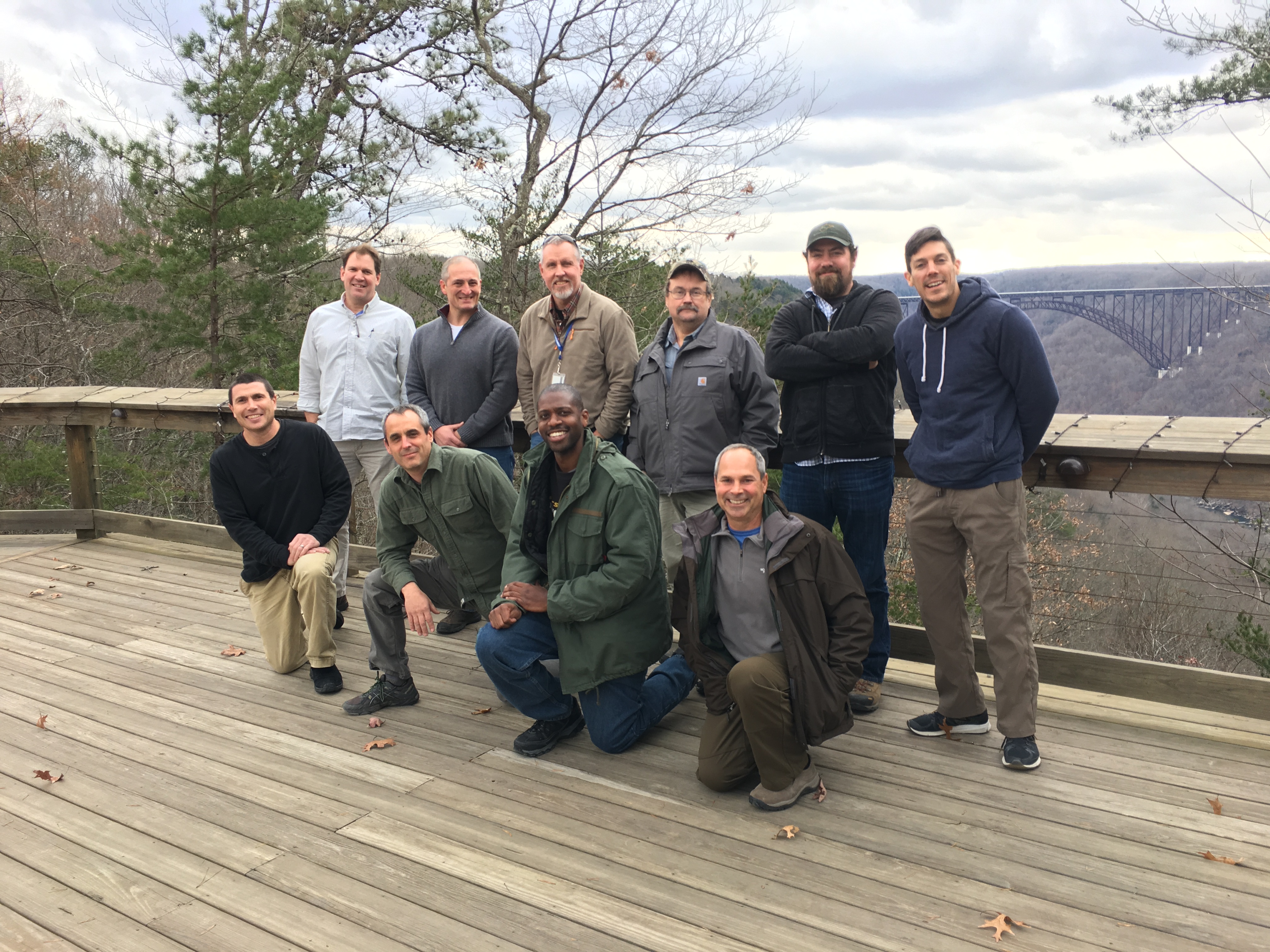 Top row (left to right):  Jeff Ream, Brad Shultz, Bill Arthur, Rich Beam, Tiff Hilton, and Jeremiah Lant. Bottom row (left to right):  Joseph Montrella, Brent Means, Omar Beckford, and Charles Cravotta.