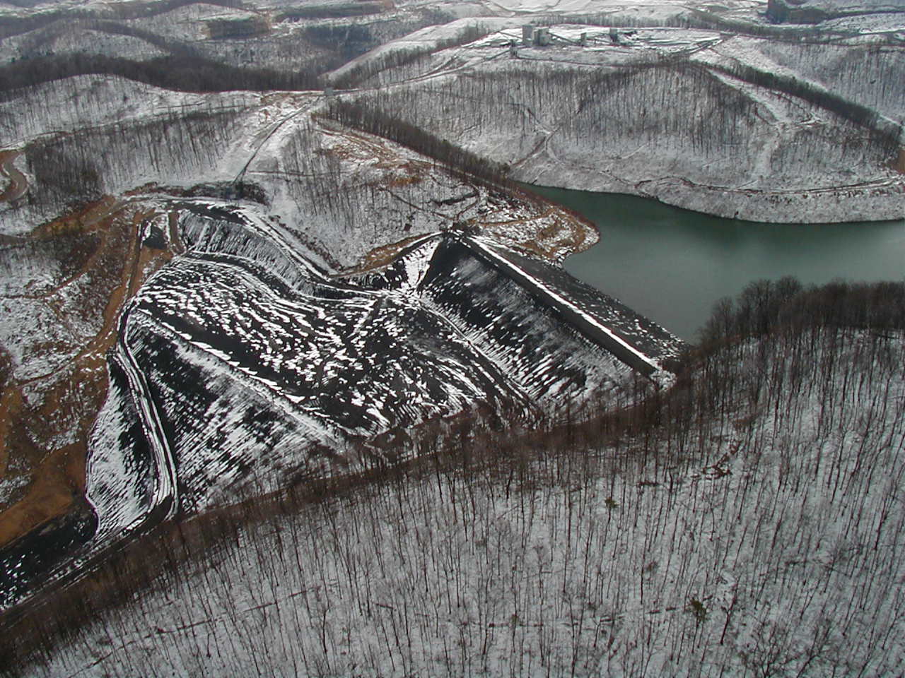 A coal mine waste slurry impoundment in DOI Region 1.