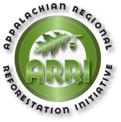 Green and white ARRI (Appalachian Regional Reforestation Initiative) logo