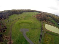 Newly constructed parking lot and amphitheater at Morgan Run Recreation facility, Boggs Township, Pennsylvania. Photo courtesy of Pennsylvania Abandoned Mine Lands.