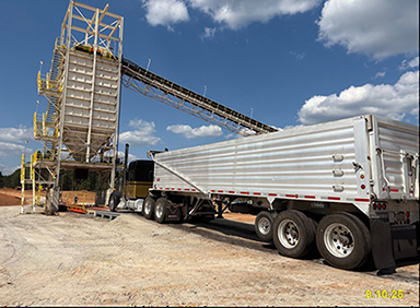 A truck is loaded with coal. Photo courtesy of Warrior Met Coal, Inc.