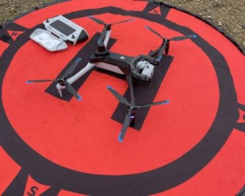 Appalachian Region TSD’s Skydio X10 sitting on the launch pad and ready for takeoff. 